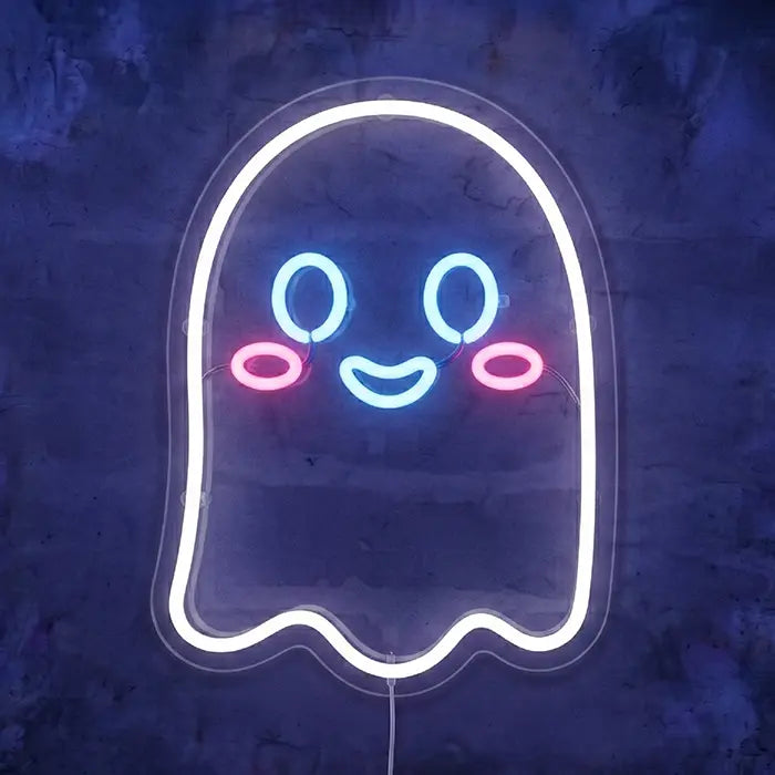 Happy Spuck Set Neon LED Schild – 9 Motive, dimmbar | Halloween Kinderzimmer Deko