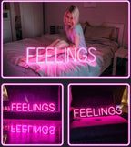 PINK "FEELINGS" (40x14cm) USB