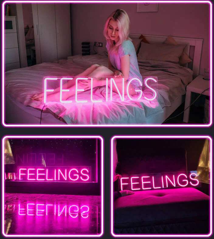 PINK "FEELINGS" (40x14cm) USB