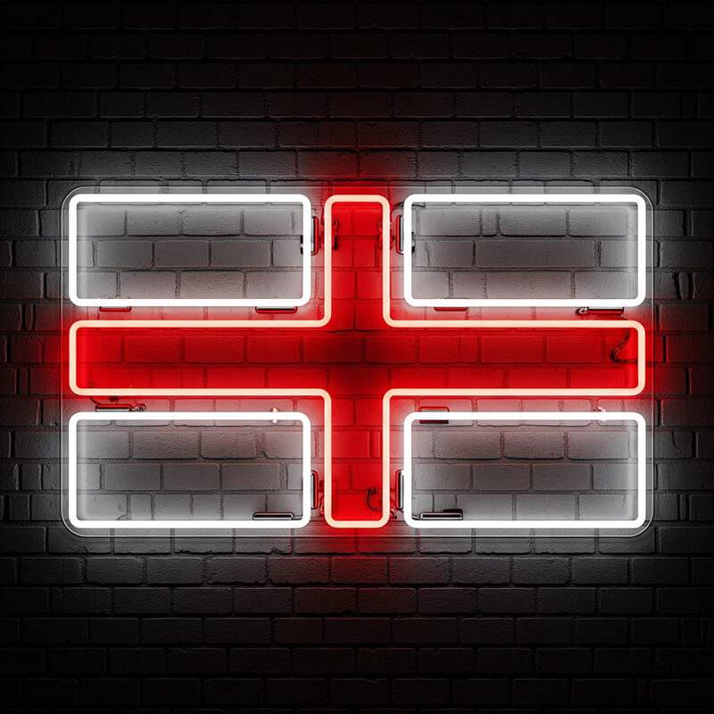 England Flagge Neon LED Schild USB – patriotische Wanddeko für Mancave