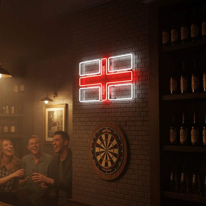 Union Jack Neon LED Schild USB – Großbritannien Fanartikel Wanddeko