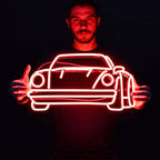 Roter Sportwagen (XL Größe 70cm) - loveledlights - - auto,porsche,sportauto,wagen