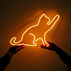 Katze (40x28cm) USB - loveledlights - - cat,katze,kitty,pfote