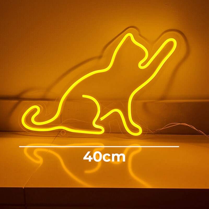 Katze (40x28cm) USB - loveledlights - - cat,katze,kitty,pfote