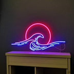 Japanisches Meer (XL 50x30cm) USB - loveledlights - - japan,meer,ozean,sonne,sonnenaufgang,sonnenuntergang,wasser,welle