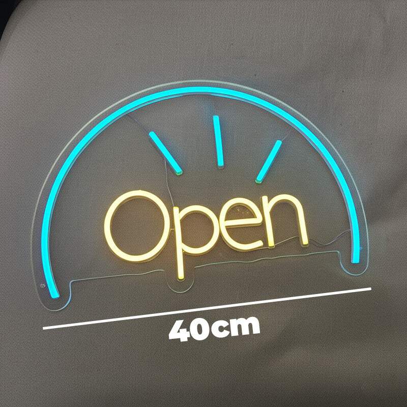 Open LED Schriftzug – klassisches Leuchtschild für Coffee Shop
