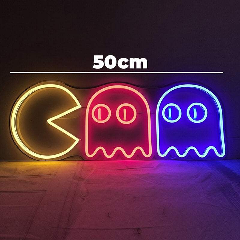 Retro Ghosts LED Wanddeko – Geschenkidee für Arcade-Fans und Nostalgiker