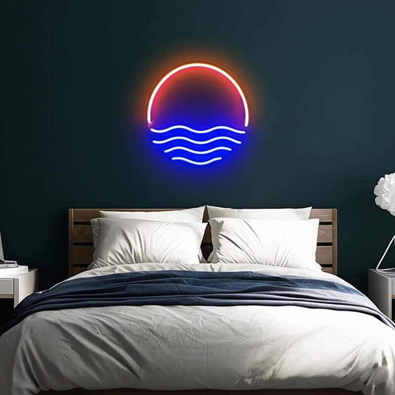Lichtmeer (XL 60x60cm) USB - loveledlights - - meer,ozean,sonne,sonnenaufgang,sonnenuntergang,wasser