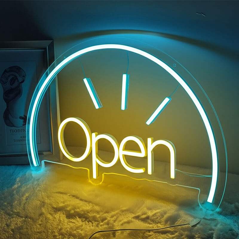 Open Neon LED Schild USB – Business Deko für Bar und Café