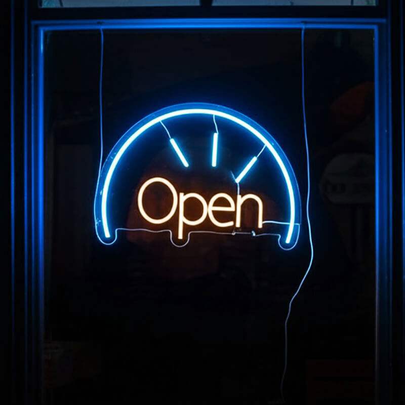 Open LED Schild 6mm Acrylplatte – Eingangs-Deko für Diner und Bistro