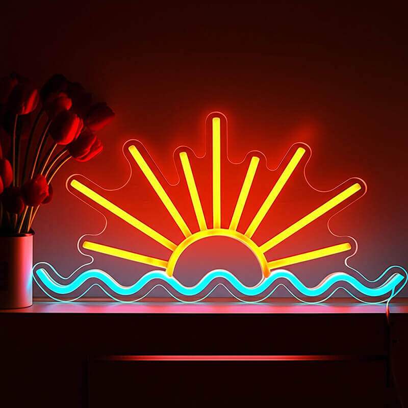 Aufgehende Sonne (50cm) USB - loveledlights - - horizont,licht,meer,sonne,sonnenaufgang,sonnenuntergang,wasser