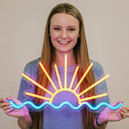 Aufgehende Sonne (50cm) USB - loveledlights - - horizont,licht,meer,sonne,sonnenaufgang,sonnenuntergang,wasser