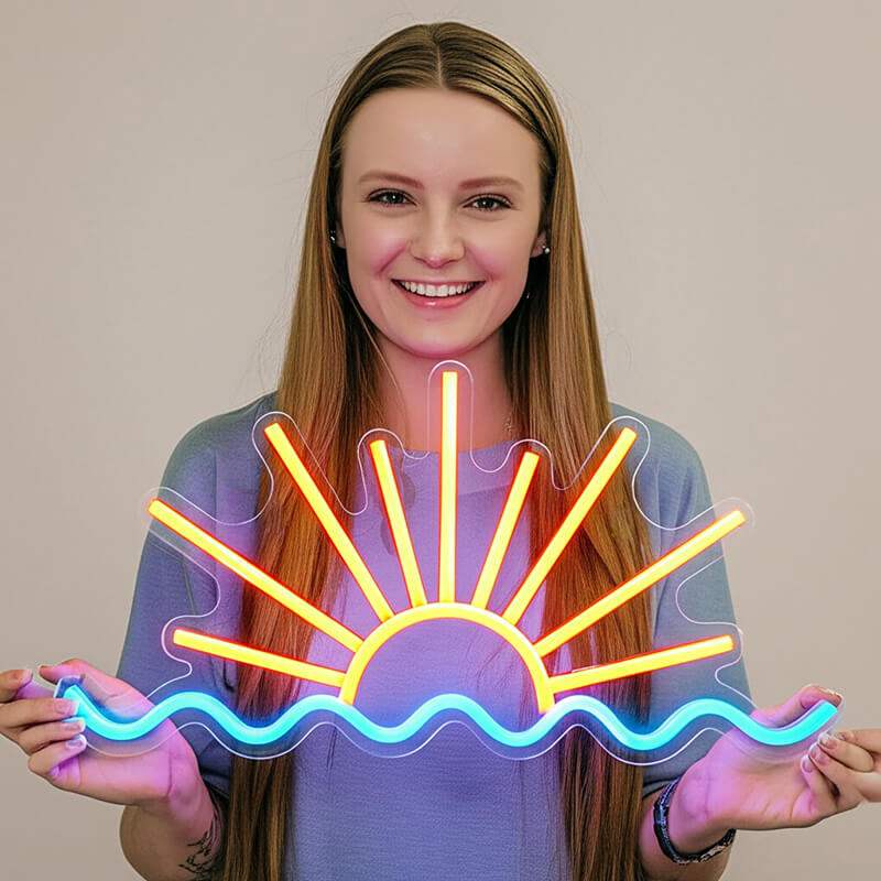 Aufgehende Sonne (50cm) USB - loveledlights - - horizont,licht,meer,sonne,sonnenaufgang,sonnenuntergang,wasser