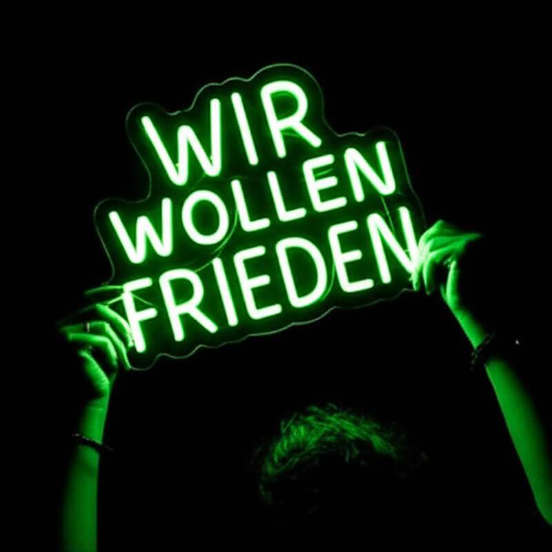 "WIR WOLLEN FRIEDEN" (40cm) USB