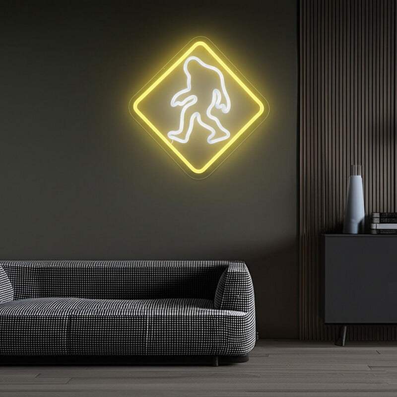 Yeti Neon Sign – Wanddeko für Outdoor-Shop und Bergsteiger