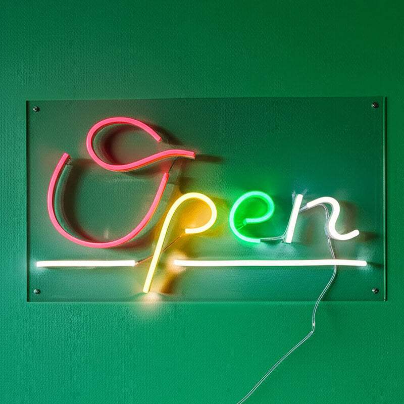 "Open" Infotafel (42x22cm) USB