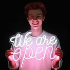 "We are open" (58x48cm) USB