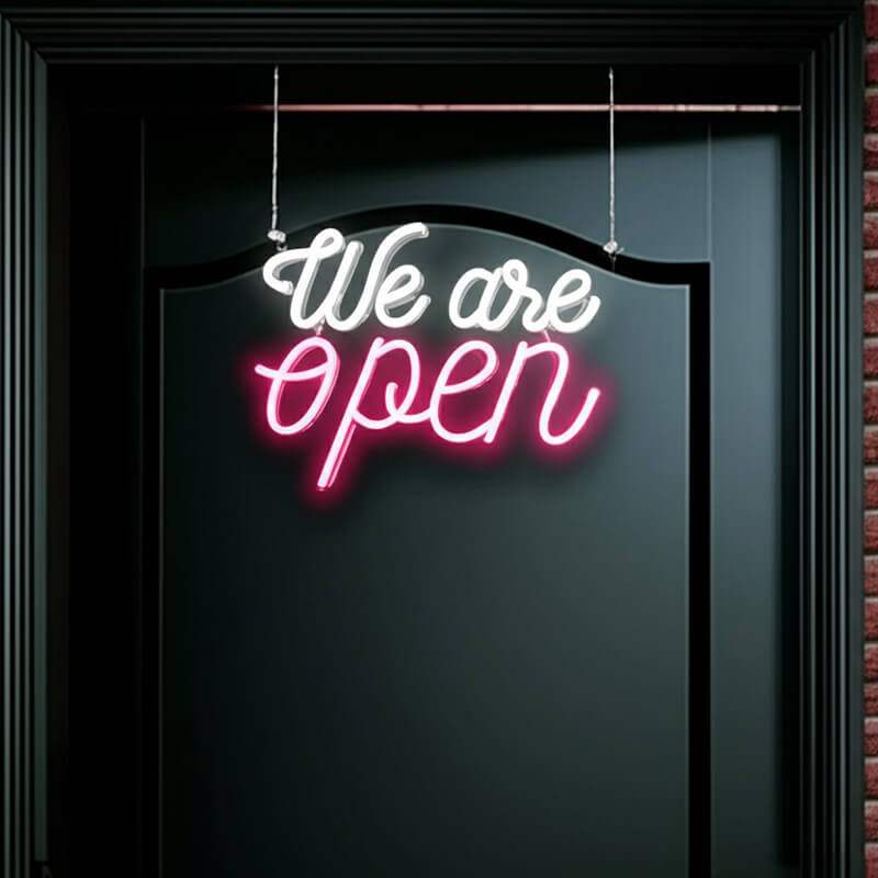 "We are open" (58x48cm) USB