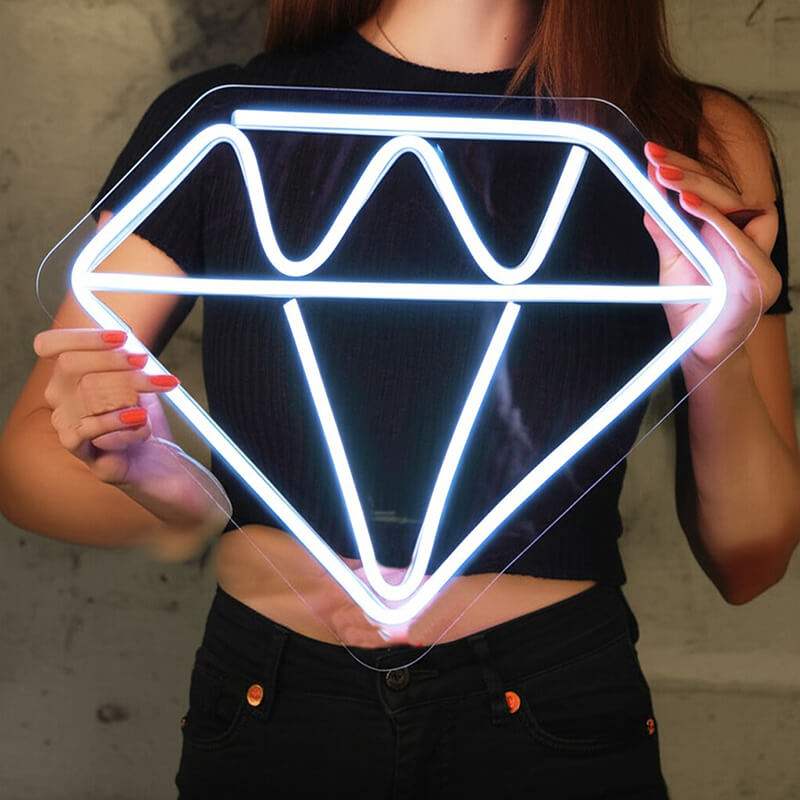 Diamant (35x28cm) USB - loveledlights - LED-Schild - 