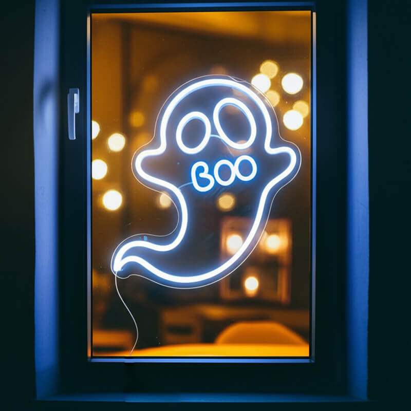 Boo Geist (40x30cm) USB - loveledlights - LED-Schild - 