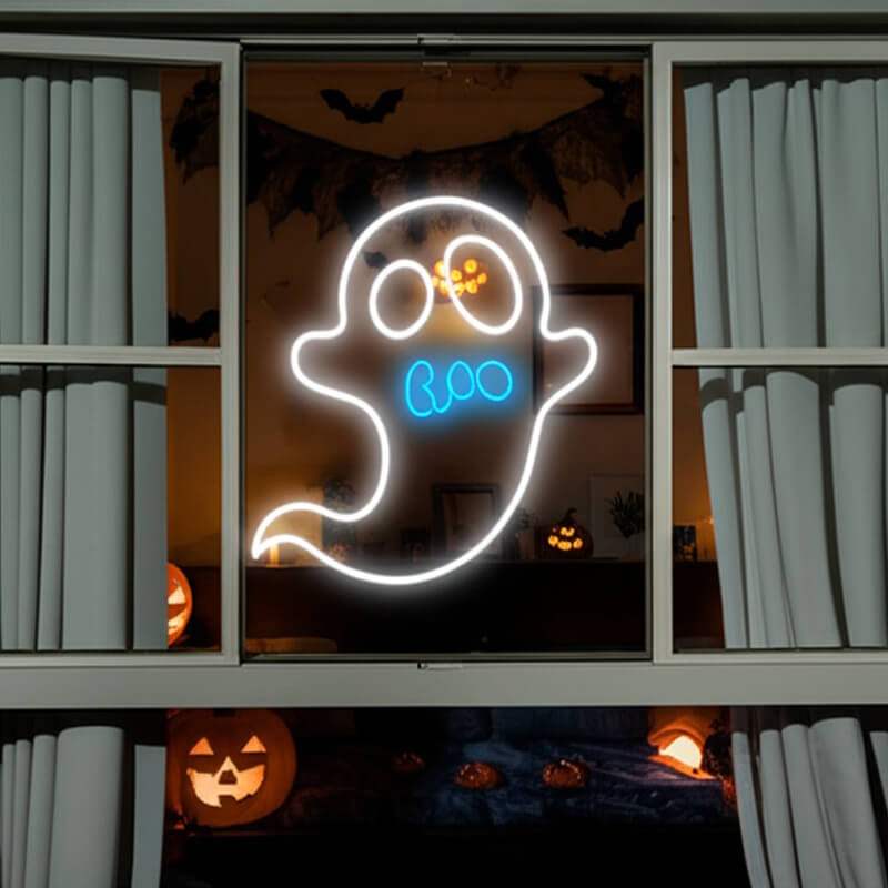 Boo Geist (40x30cm) USB - loveledlights - LED-Schild - 
