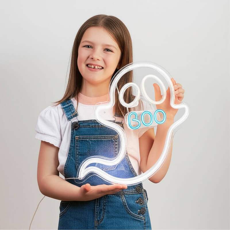 Boo Geist (40x30cm) USB - loveledlights - LED-Schild - 