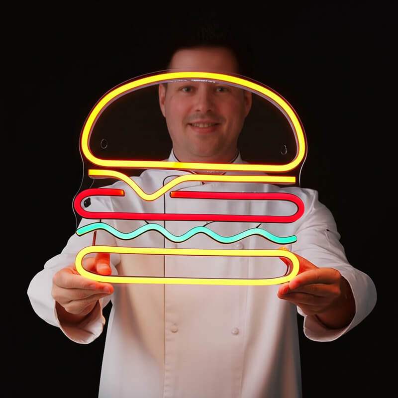 Cheeseburger (35x35cm) USB - loveledlights - LED-Schild - 