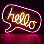 Hello Blase (43x32cm) USB - loveledlights - LED-Schild - hallo
