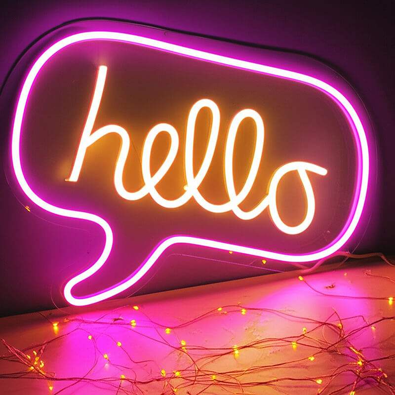 Hello Blase (43x32cm) USB - loveledlights - LED-Schild - hallo