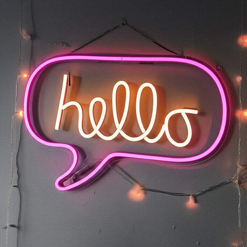 Hello Blase (43x32cm) USB - loveledlights - LED-Schild - hallo