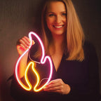 Feuerflamme (31x22cm) USB - loveledlights - LED-Schild - 