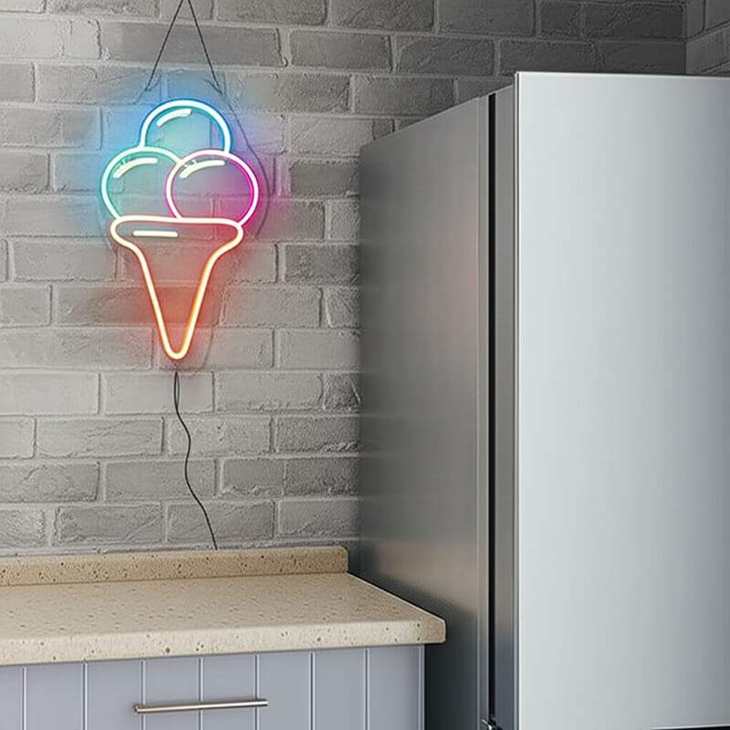 Großes Kugeleis (24x40cm) USB - loveledlights - LED-Schild - 