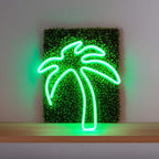 Grüne Palme (36x30cm) USB - loveledlights - LED-Schild - 