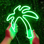 Grüne Palme (36x30cm) USB - loveledlights - LED-Schild - 