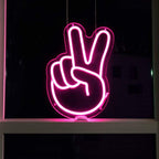 Peace Handzeichen (30x18cm) USB - loveledlights - LED-Schild - 