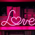 Pink Love (43x22cm) USB - loveledlights - LED-Schild - 