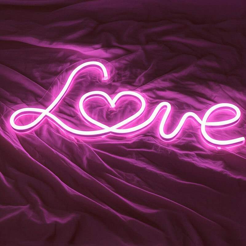 Pink Love (43x22cm) USB - loveledlights - LED-Schild - 