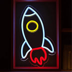 Kleine Rakete (40x25cm) USB - loveledlights - LED-Schild - 
