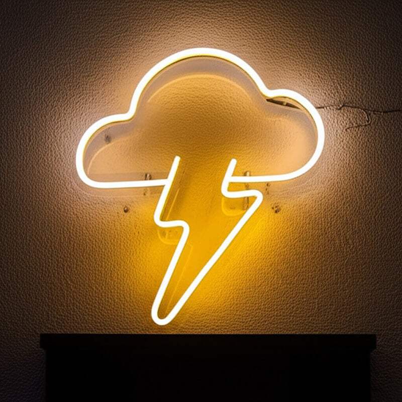 Wolkenblitz (35x35cm) USB - loveledlights - LED-Schild - 