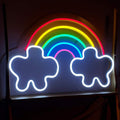 Regenbogen mit Wolken (38x24cm) USB - loveledlights - LED-Schild - 