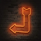 Richtungspfeil (45x45cm) USB - loveledlights - LED-Schild - 