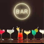 Rundes BAR-Zeichen (35x35cm) USB - loveledlights - LED-Schild - 