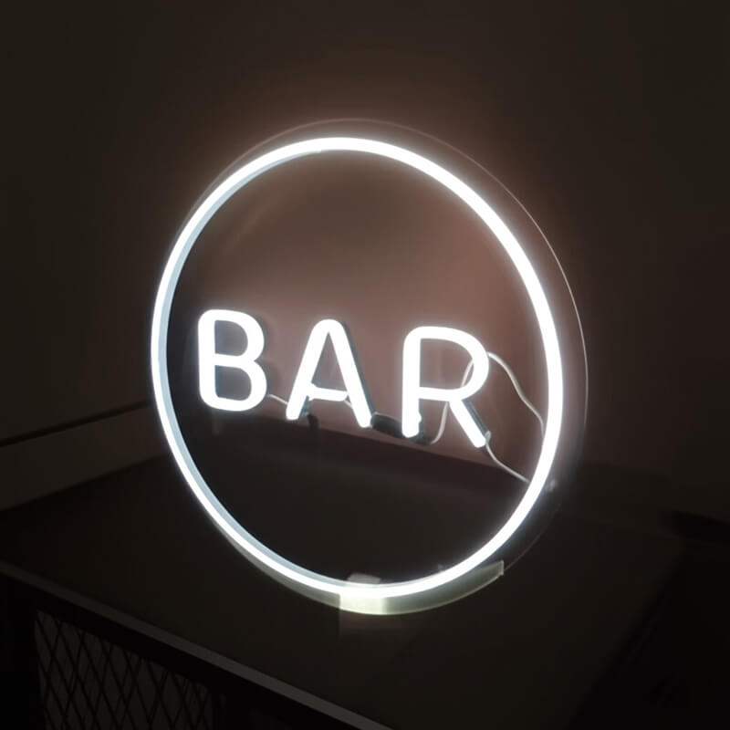 Rundes BAR-Zeichen (35x35cm) USB - loveledlights - LED-Schild - 