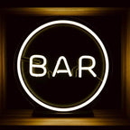 Rundes BAR-Zeichen (35x35cm) USB - loveledlights - LED-Schild - 