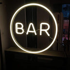 Rundes BAR-Zeichen (35x35cm) USB - loveledlights - LED-Schild - 