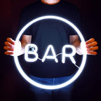 Rundes BAR-Zeichen (35x35cm) USB - loveledlights - LED-Schild - 