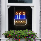 Torte mit Kerzen (42x45cm) USB - loveledlights - LED-Schild - 