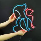 Hund & Katze (40x38cm) USB - loveledlights - - 
