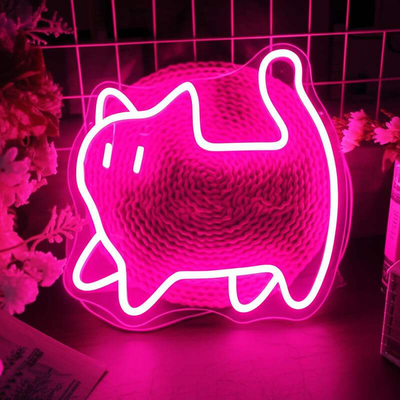 Pinke Dicke Katze (40cm) USB - loveledlights - - dick,katze,pink
