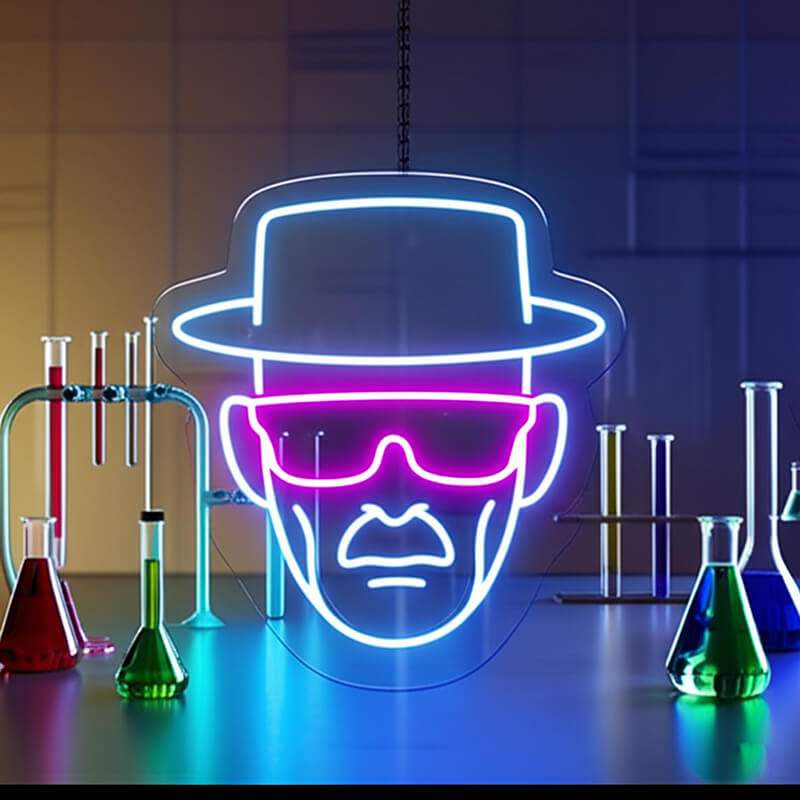 Walter Vibes Neonschild dimmbar 9 Stufen USB – handgefertigte Serien-Deko